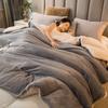 Thick Blanket Lamb Wool Warm Sleeping Double Side Microfiber Flannel Fleece Blankets for Bed Cozy Comfortable Super Soft Quilt