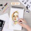 Nicpro 5-Piece Art Mechanical Pencil Set, Metal Drafting Pencils, 0.3, 0.5, 0.7, 0.9, 2mm, Graphite Lead Holder (4B, 2B, HB, 2H Colored Pencils), for