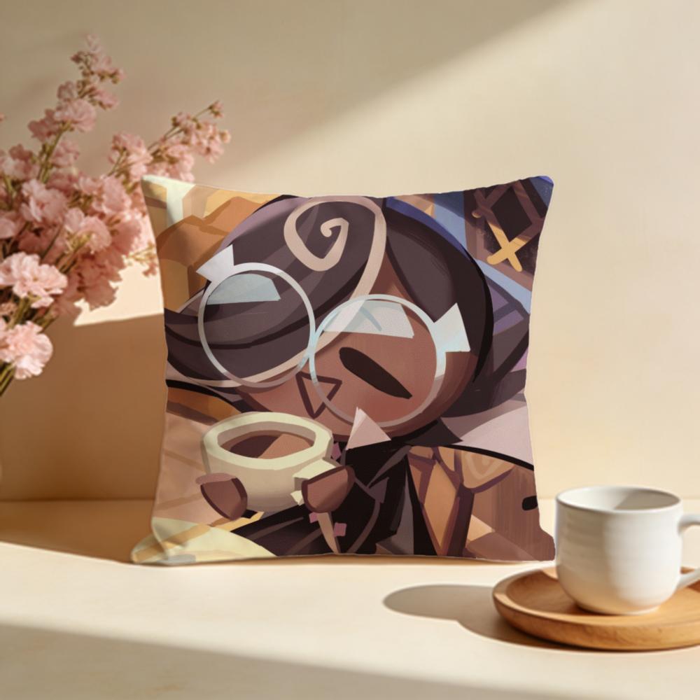 Trendy CCookie Run Kingdomable Cushion Cover Stylish Washable Pillow Cover Ideal for Couch Bedroom Car Decoration