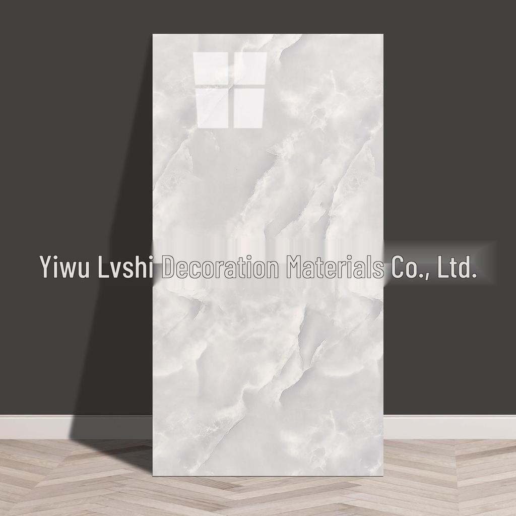 Self-Adhesive Marble Tile Wall Stickers, Aluminum Plastic Panels for Living Room Decoration