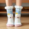 Women's Fleece Christmas Snow Socks - Cozy Floor Slippers for Maternity, Bare Leg Warmth