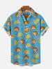 Cute Cartoon Animal Graphic 3d Print Shirts For Men Fashion Hawaiian Shirt Beach Blouses Short Sleeve Vocation Lapel Shirt Boy