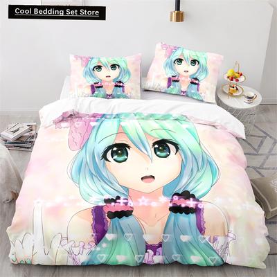 Gacha Life Academia Anime Duvet Cover Set with Pillow Covers Polyester Teens Kids Bedding Set Full Queen King Size Bed Linen