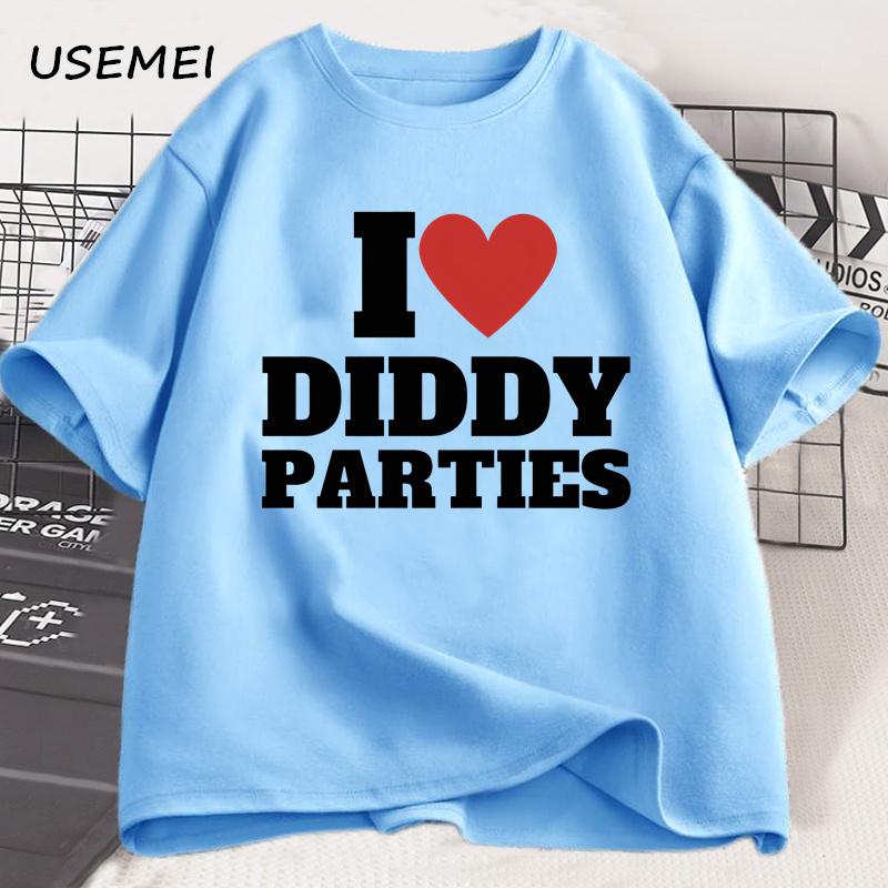 

Я люблю вечеринки Дидди Мужская смешная оскорбительная саркастическая оригинальная футболка Мужская женская хлопковая футболка с коротким рукавом и круглым вырезом 4XL