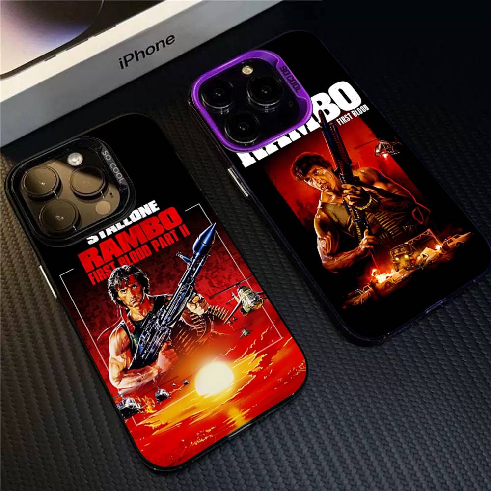 1pc Movie Rambo First Blood Phone Case For IPhone 16 15 14 13 12 11 17 Pro MAX Plus Pro Matte Shockproof Cover