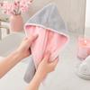 Hair Drying Towels with Button, Super Absorbent Double-Layer Coral Fleece Hair Towel, Quick Drying Travel Bathing Hair Wrap