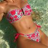 1011 European and American new swimsuit women's print split bikini sexy swimsuit Huludao