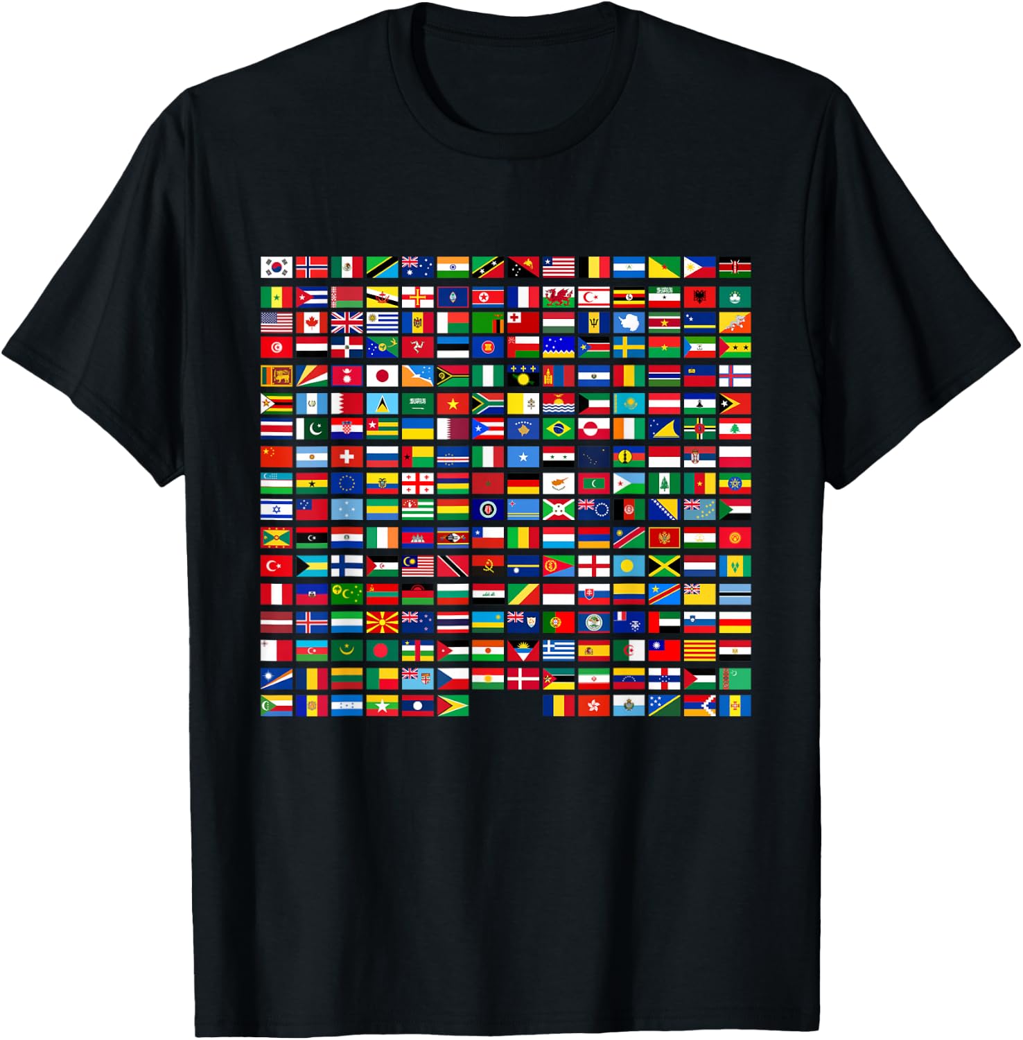 World Flags Collage T-shirt M