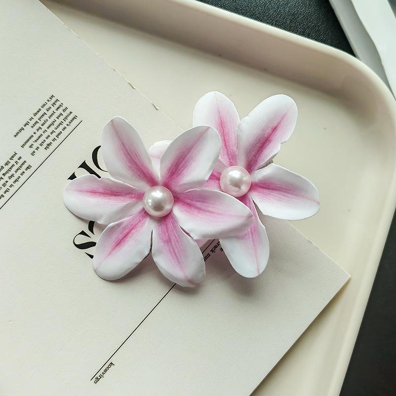 2pcsSweet Orchid Hair Clip Bohemian Style Headwears Seaside Beach Photo Side Clip Atmosphere Hair Clip for Women Sweet Headwear