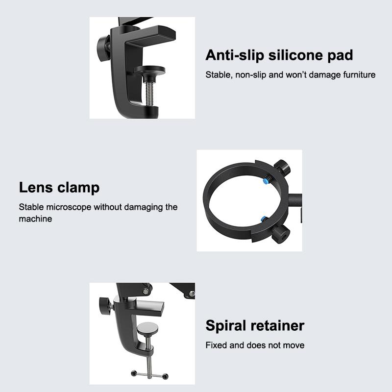 Flexible Microscope Arm Stand Adjustable Metal Bracket Microscope Mount Compatible With Dm4 Dm7 Dm9 Ms1 Ms3