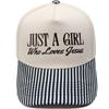 JUST A GIRL Truck Driver Hat Embroidery Color Matching Baseball Cap Men's and Women's Casual Outdoor Sun Hat