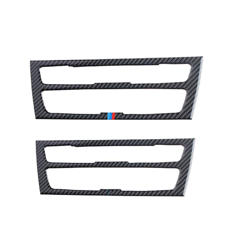 Car Interior Stickers Carbon Fiber Air Conditioning Console Panel Cover Trim Car Styling For BMW F20 F21 1/2 Series