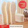 One Pairs Winter Fleece-Lined Thick Warm Plush Insoles for Men and Women Cold-Proof Breathable Deodorant Foot Warmers