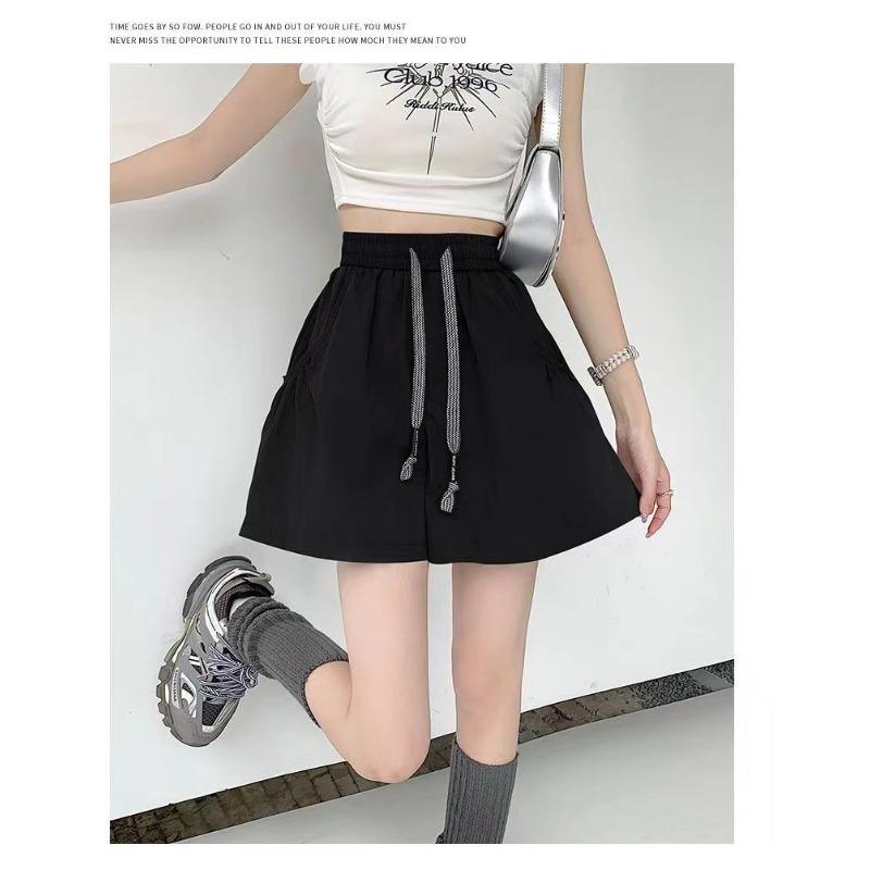 Sports Shorts Women's Summer Thin High Waist Large Size Casual Wide Leg Pants Loose Drawstring Quick Dry Pants