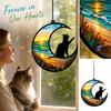 Pet Memorial Suncatcher Stained Glass Window Hanging for Dog Loss Remembrance Gift