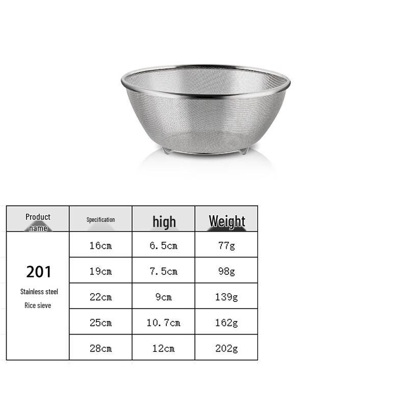 Churong 304 Stainless Steel Mixing Bowl & Strainer Set