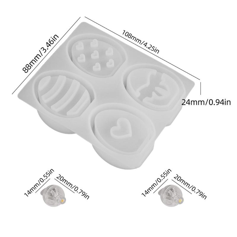 Unique Designs Eggs Mould Flexible Silicone Materials for Epoxy Resin Jewelry Plate Candle Holder Home Storage Craft