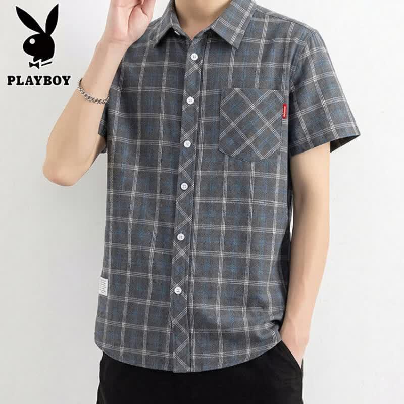 PLAYBOY Men s Short Sleeve Casual Top 4XL