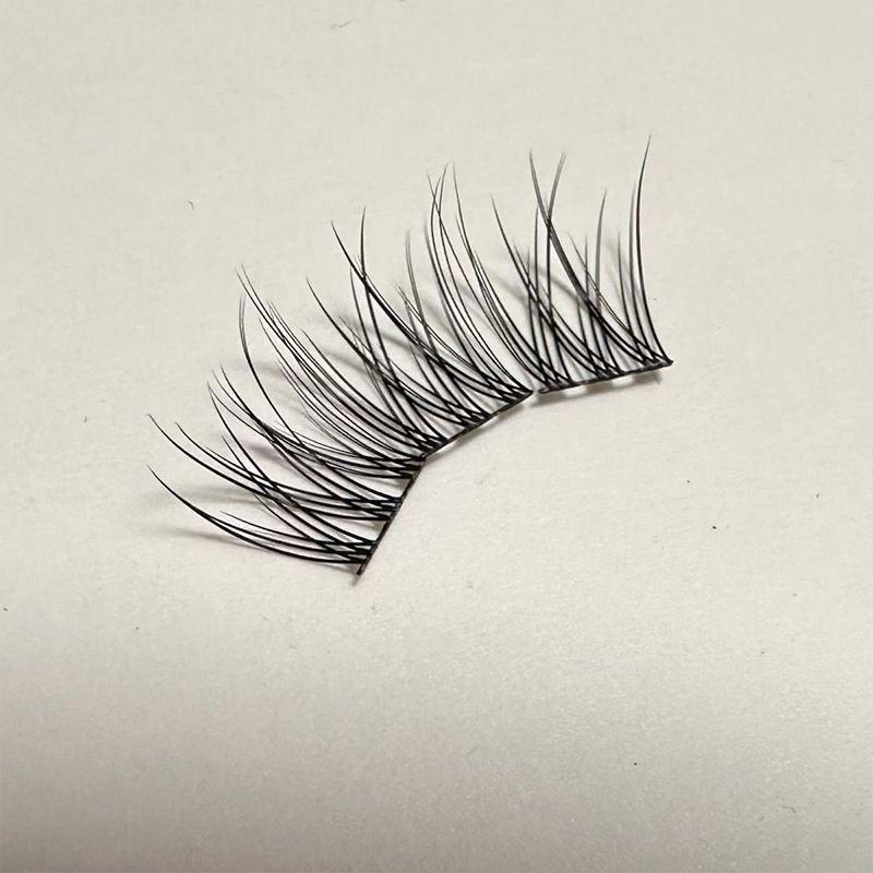 False Eyelashes Self-adhesive Black 11-13mm Reusable DIY Extensions for Fuller Lash Look at Home