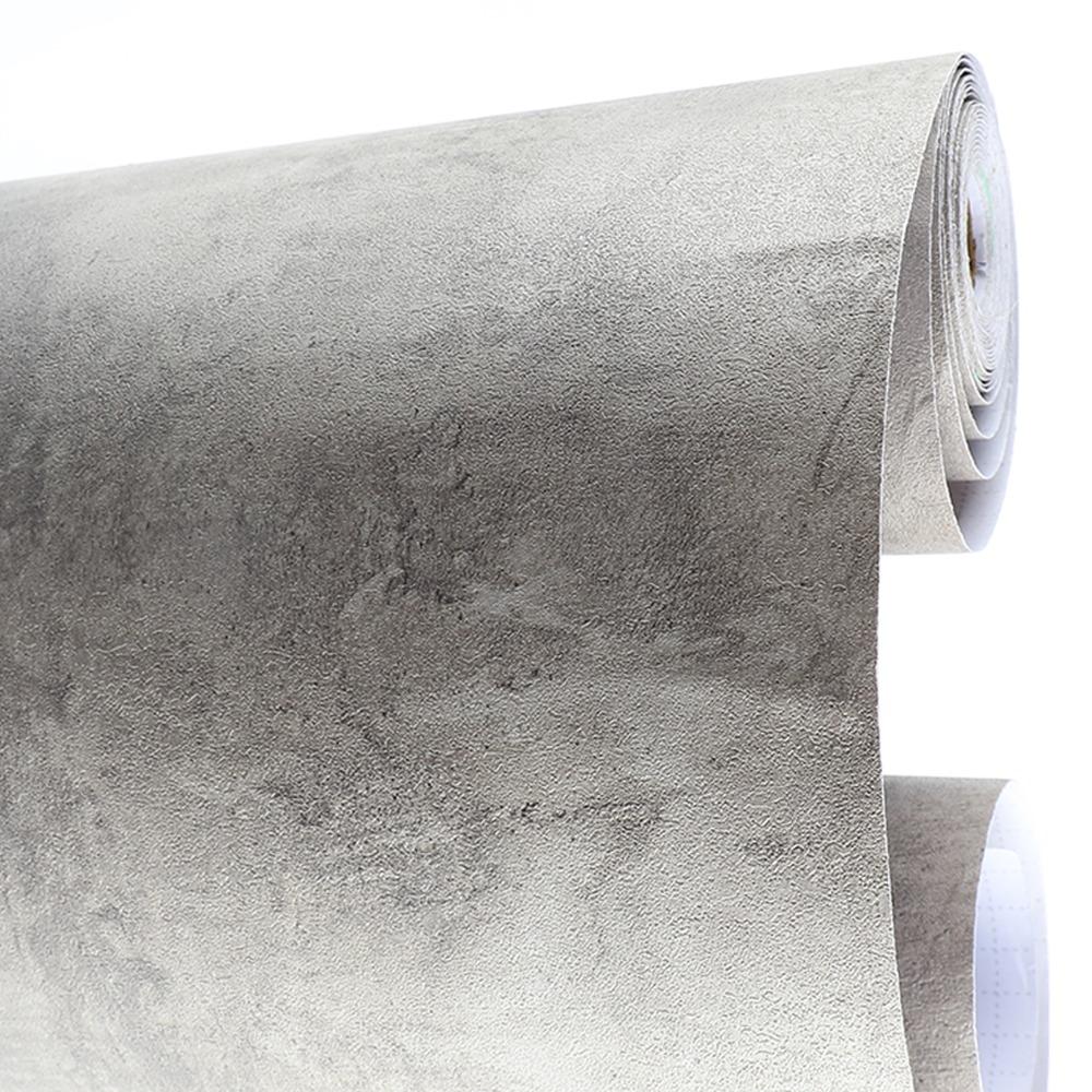 PVC Concrete Contact Paper Grey 40x900cm Cement Wallpaper 3D Textured Matte Finish Peel and Stick Wallpaper Home Decoration