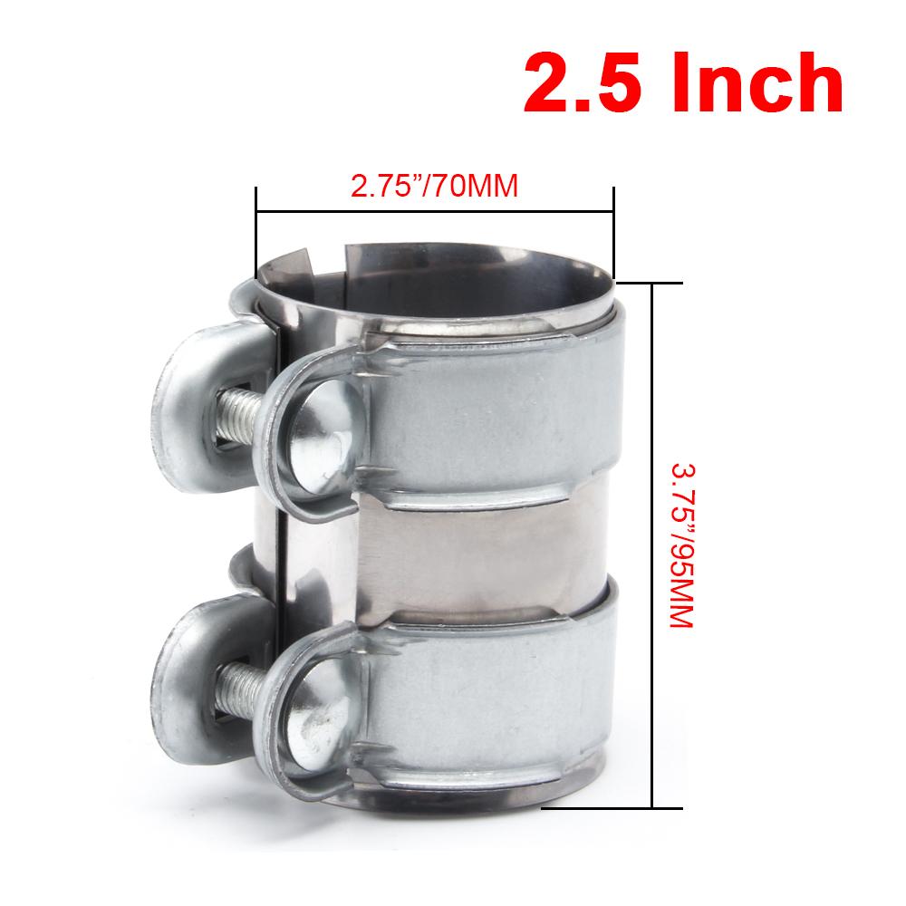 Fascetta di Scarico 2 pollici/2,5 pollici, Giunto a Sovrapposizione+Bulloni Fascetta Flange per Sigillatura Sicura, per Silenziatori Tubi di Scarico Sistemi Catback