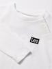 Lee Logo Backprint Long Sleeve Size 150 T-Shirt, Kids, White,