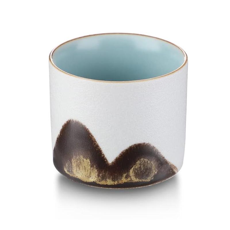 Vintage Chinese-style handmade ceramic Kung Fu tea set, small tea cups, small-capacity tea cups, coffee cups, sake cups 55ml