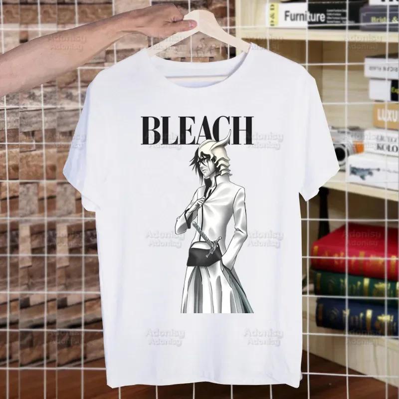 Bleach Zaraki Kenpachi Kurosaki Ichigo T Shirts For Guys O-Neck Short Sleeve Regular Mens height Quality Men Hip-Hop Tee Shirt