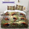 Retro Oil Painting Animals Pattern Bedding,Quilt Set Quilt Cover Pillowcase Home Birthday Gift (1 * Duvet Cover + 2 * Pillowcase, Without Core)