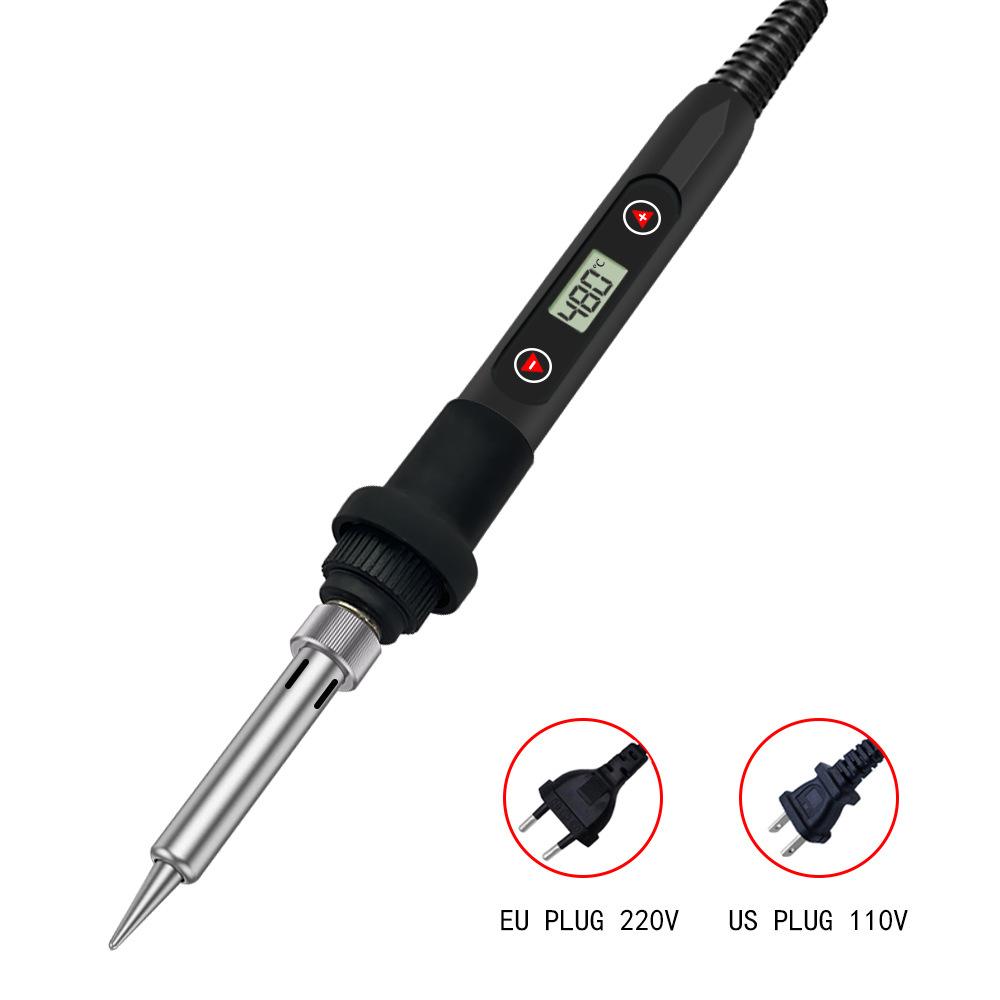 LCD Digital Adjustable Temperature 80W Soldering Iron Electric Welding Tools Solder Wire Tweezers DIY Hand Tool