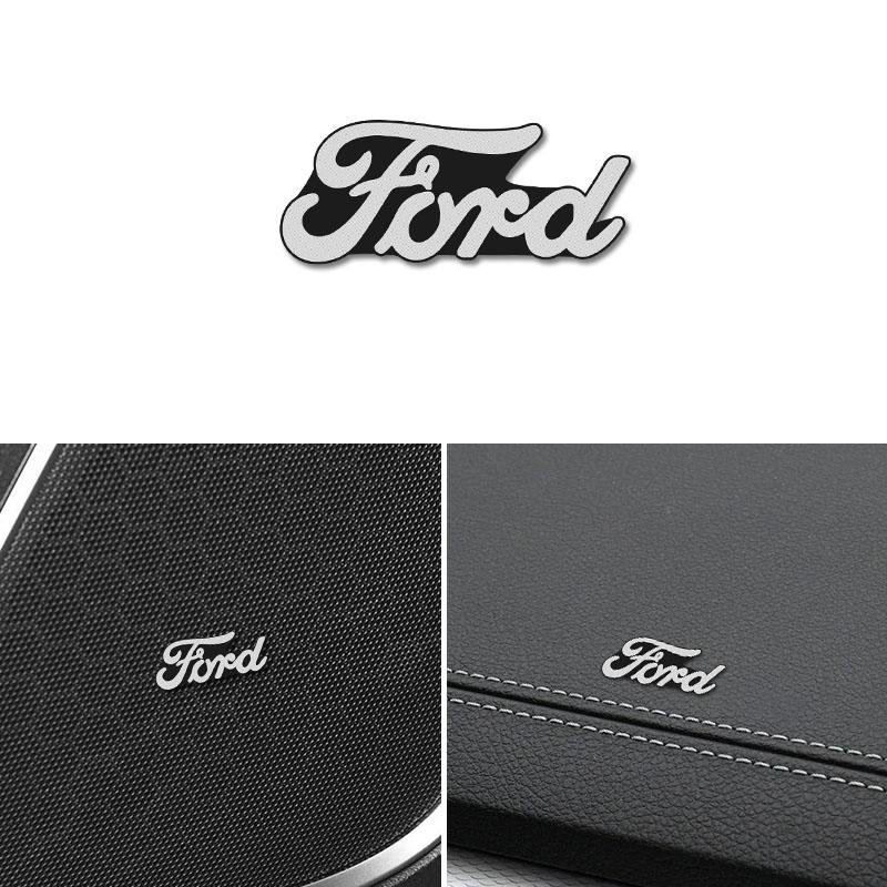10Pcs Aluminum Car Audio Emblem Sticker Speaker Decoration For Ford ST Line Focus Mustang Fiesta Puma Ranger Kuga MK7 MAX F150