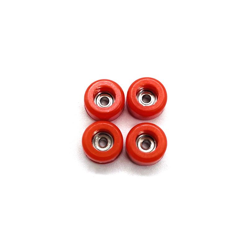 Multi-Color Fingerboard Wheels with Bearings - 4-Pack Professional Upgrade