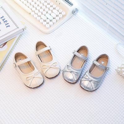 Spring Fashion Soft-soled Leather Shoes for Little girls2026Korean-style Stylish Girls' Princess Shoes with Bows for Toddlers