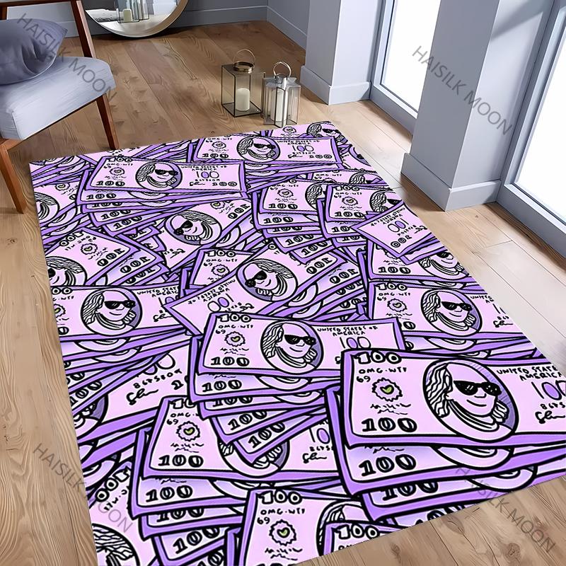 

Ковер на тему денег и доллара. Новинка! Прочный для гостиных, спален, офисных зон, долговечный, машинная стирка, коврик, праздничный подарок 40x60cm (16x24in)