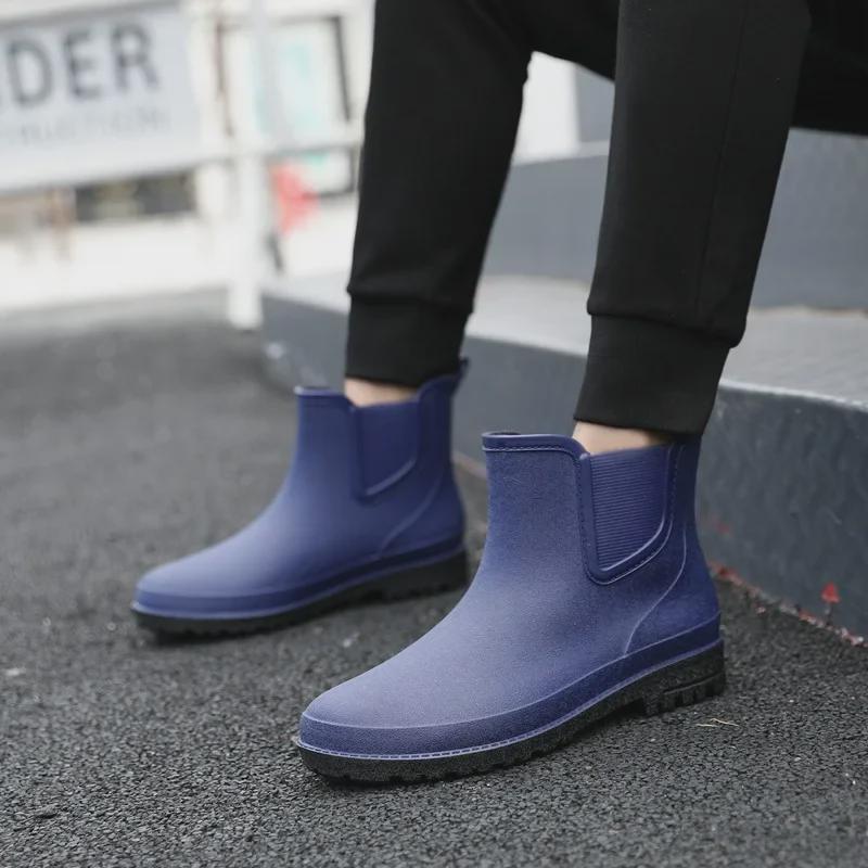 Pantofi de apă antiderapanți pentru bărbați, rezistenți la uzură: Cizme de ploaie pentru toate anotimpurile, pentru pescuit, bucătărie, spălătorie auto