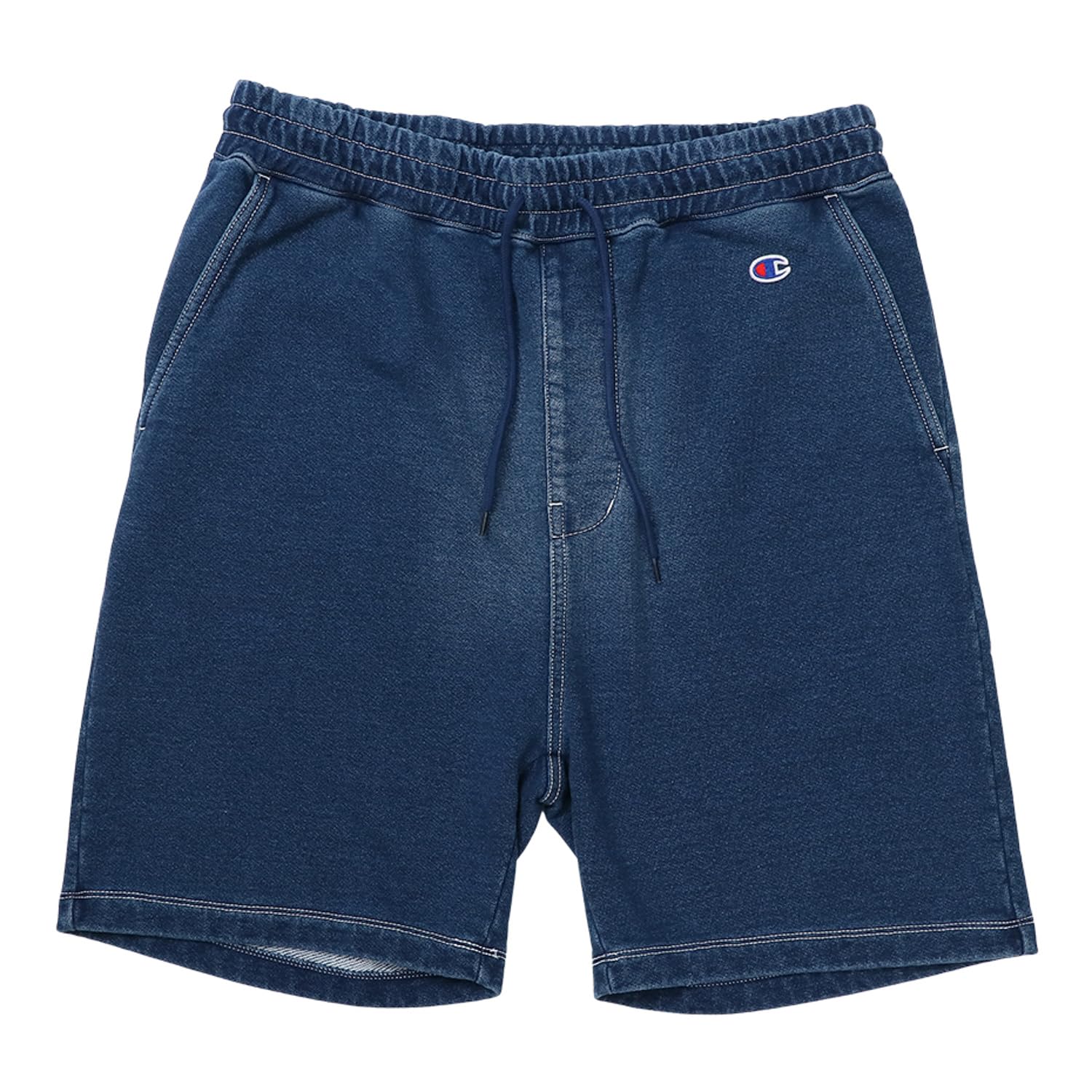 

Sweatshirt Cotton Fleece Embroidery Sweat Shorts Casual Washed Blue [Champion] 100% Denim-like Men s C3-Z509