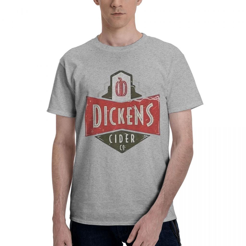 Dickens Cider Graphic 100 Cotton Casual Breathable Confortable Shirt Short Sleeve TShirt Tshirts Men