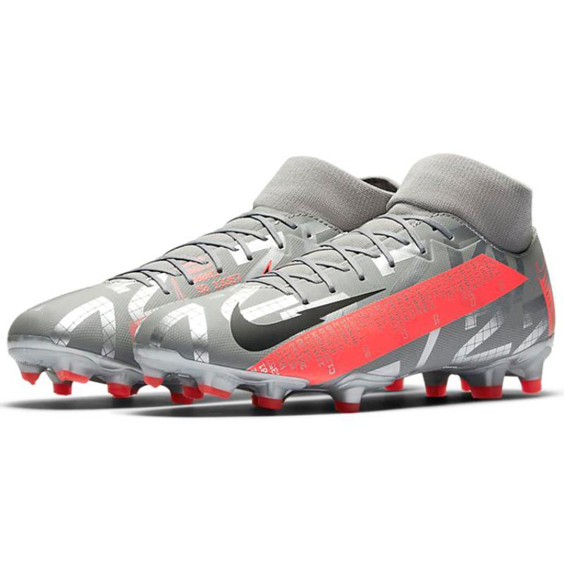 Nike Mercurial Superfly 7 Academy Mg Metallic Grey Crimson Sneakers AT7946-906