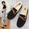 Doudou Shoes Single Shoes Winter New Women's Velvet Flat-bottomed Casual Shoes Lazy Cotton Shoes