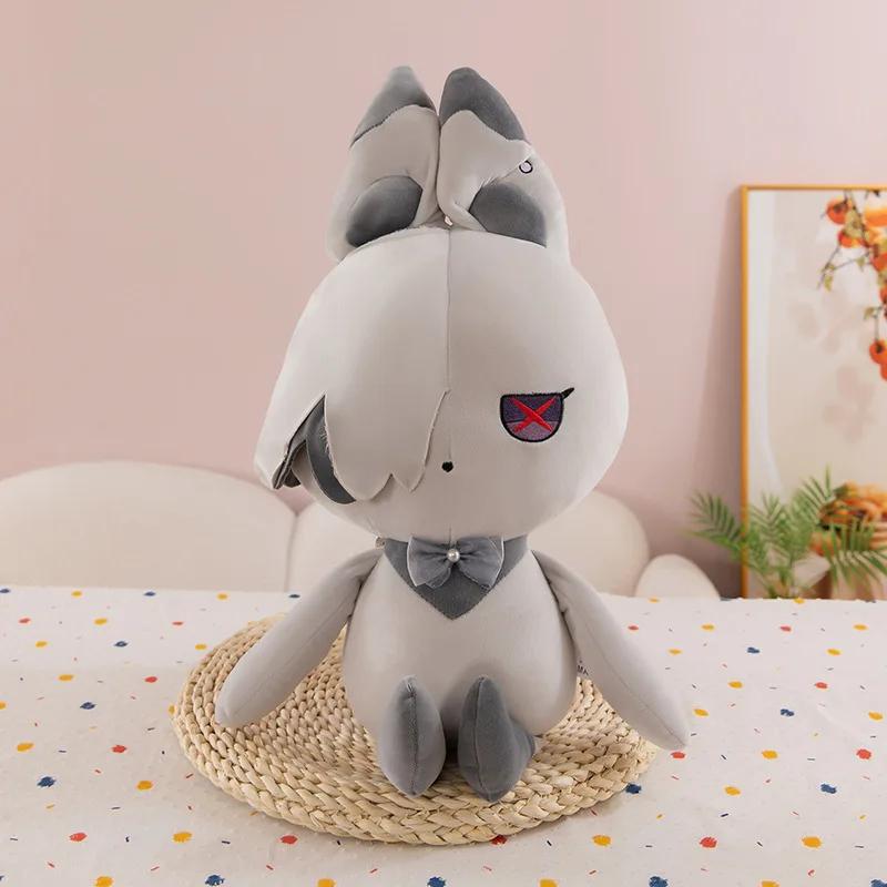 60cm Anime Arlecchino Clervie Plüschpuppe Spielzeug Genshin Impact Kaninchen Cosplay Niedliches Weiches Kuschelkissen Geburtstagsgeschenk Für Spielefans