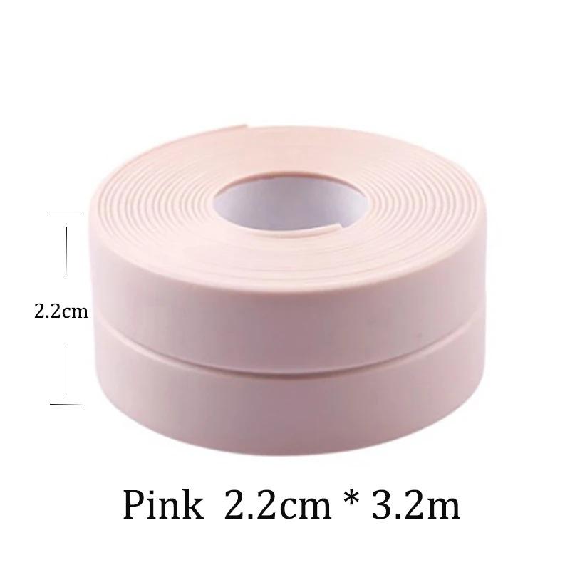 PVC Material Sink Crack Strip Kitchen Bathroom Bathtub Corner Sealing Tape Waterproof and Mildew Proof Adhesive Sealing Tape