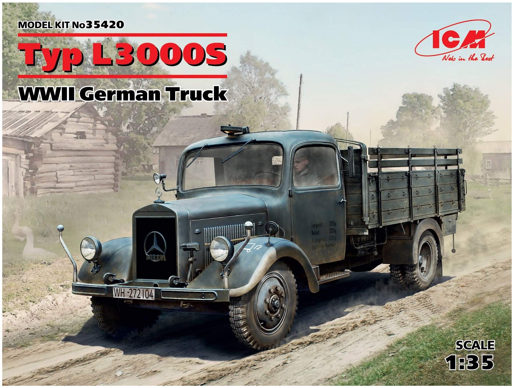 

Пластиковая модель немецкого армейского грузовика ICM L3000S 35420 1/35