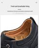 2025 Plus Size Hand-stitched Men's Leather Slip-on Casual Low-top Shoes for Spring