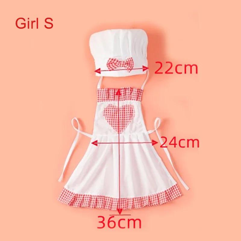 2 Pcs Set Cute Baby Chef Apron And Hat Infant Kids White Cook Costume Photography Prop Newborn Hat Apron For Kids