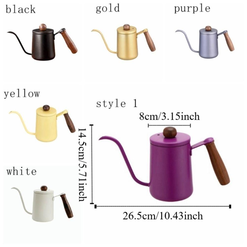 600ML Pour Over Coffee Kettle Stainless Steel Drip Filter Coffee Maker Hand Brewing Kettle  Kitchen