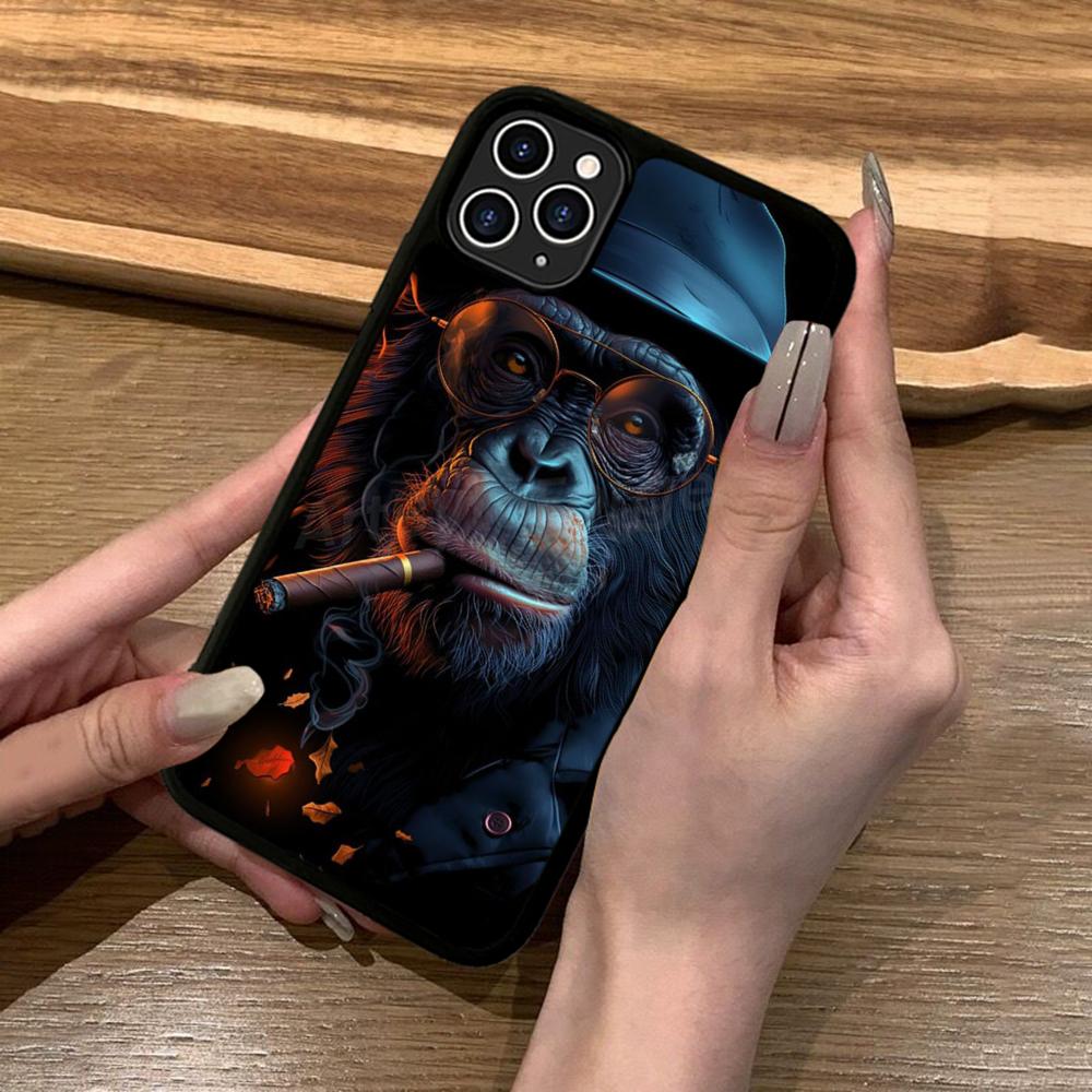 COOL Monkey Gorilla Ape Phone Case Silicone PC+TPU For For IPhone 11 12 13 14 15 16 Plus Pro Max Cover