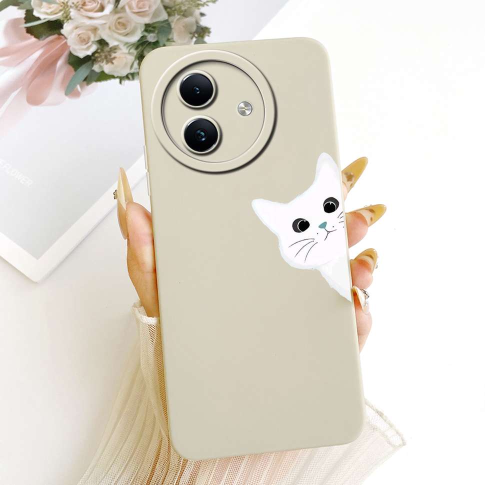 For itel S24 4G Case Loverly Cartoon Cat Soft Silicone Cover For ITEL S24 4G S667LN Shockproof Phone Cases Fundas