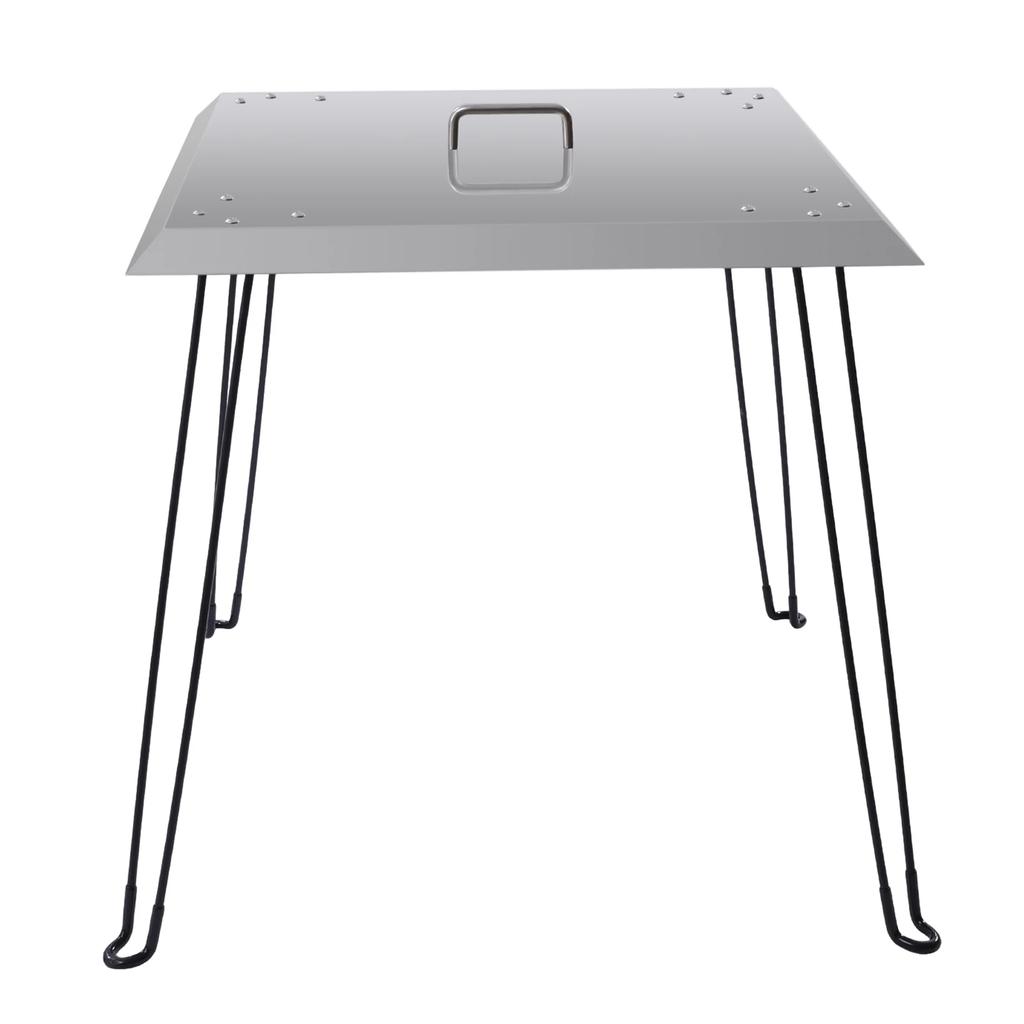Fire Pit Heat Deflector with Foldable Legs, Adjustable Lid, Easy To Clean and Transport, Keeps Heat Efficiently for Cozy