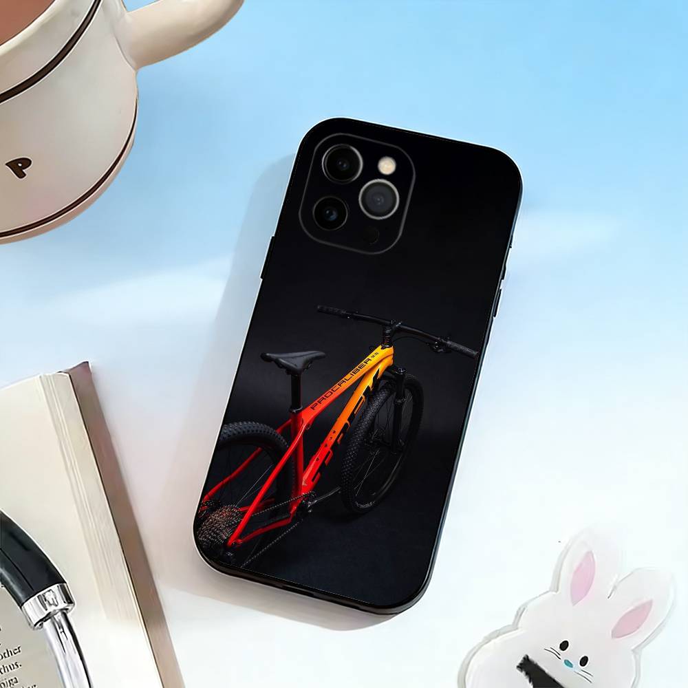 

DH-Downhill Mountain Bike Phone Case For iPhone 17,16,15,14,13,12,11 Plus,Pro Max,XS,Soft Silicone Black Cover iPhone14Pro
