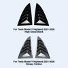 Heenvn For Tesla Model 3/Y Juniper Rear Car Window Shutter Cover ABS Louver Side Vent Trim Anti-Scratch Triangle Accessories